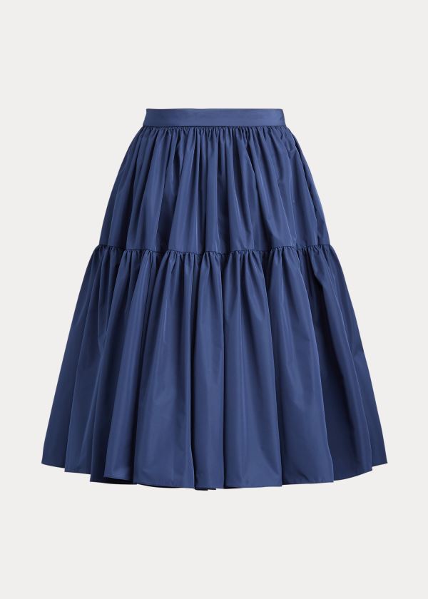 Ralph Lauren Addie Taffeta Kort Nederdel Dame Danmark (KRMJN6902)